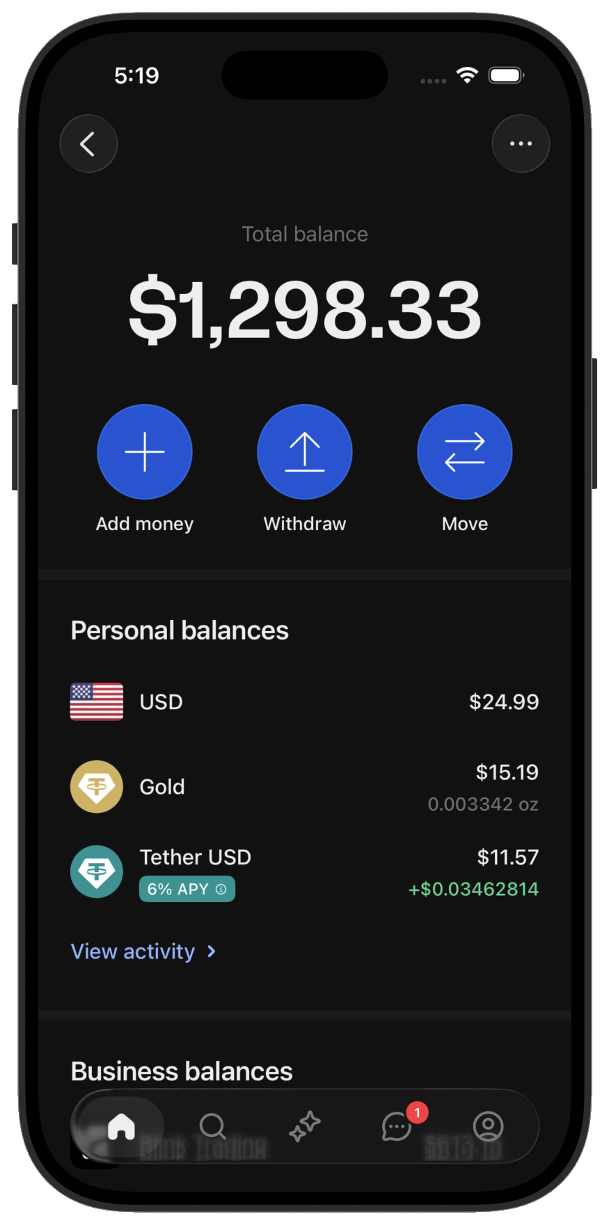 Whop Finance app preview