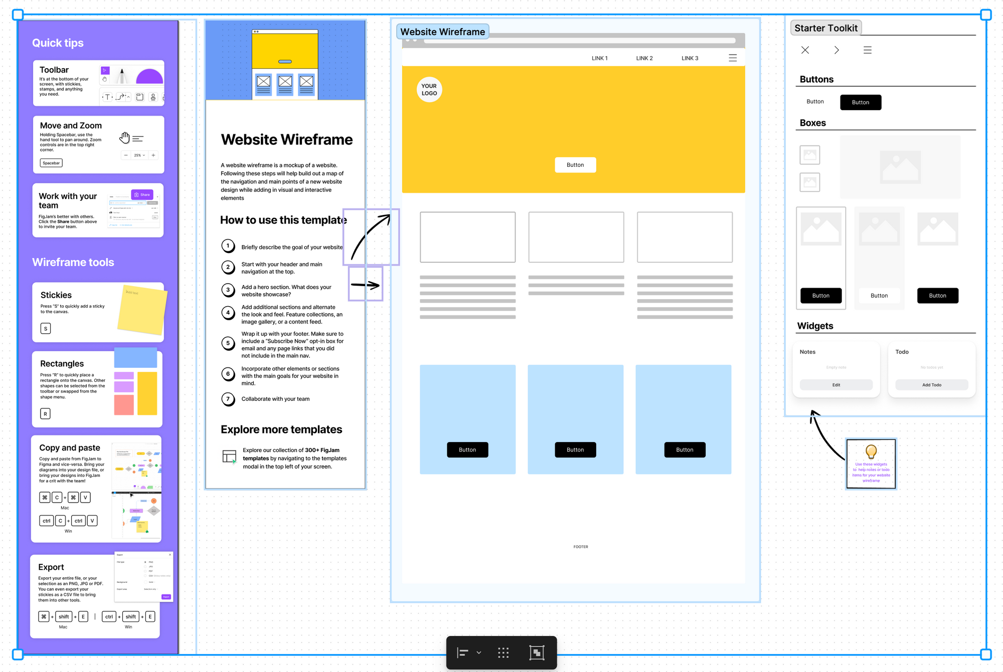 figma website wireframe