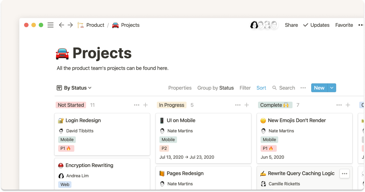 Notion Project Dashboard