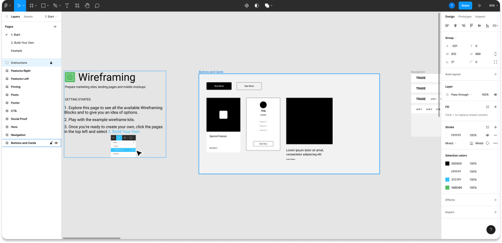 Figma Wireframe templates are available to help speed up your design process
