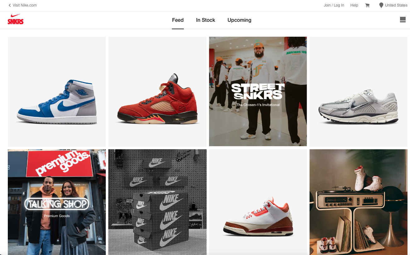 Nike SNKRS Landing Page nike.com/launch