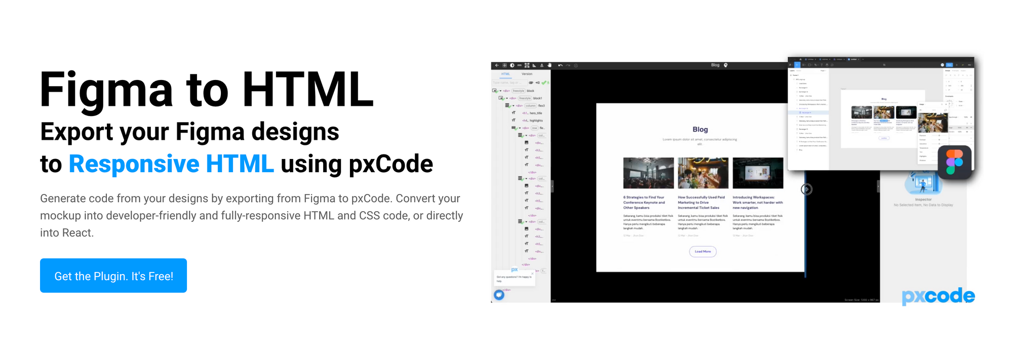 pxcode wordpress plugin for uploading figma html