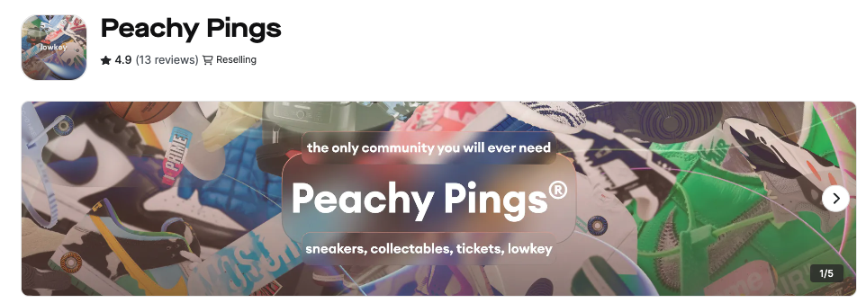Peachy Pings Sneaker Cook Group