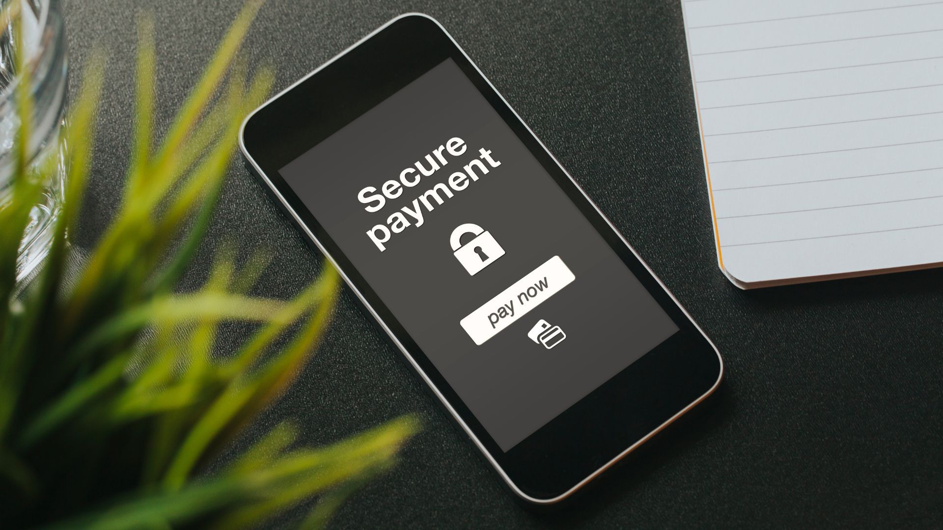 Image of an iPhone with a secure payment api