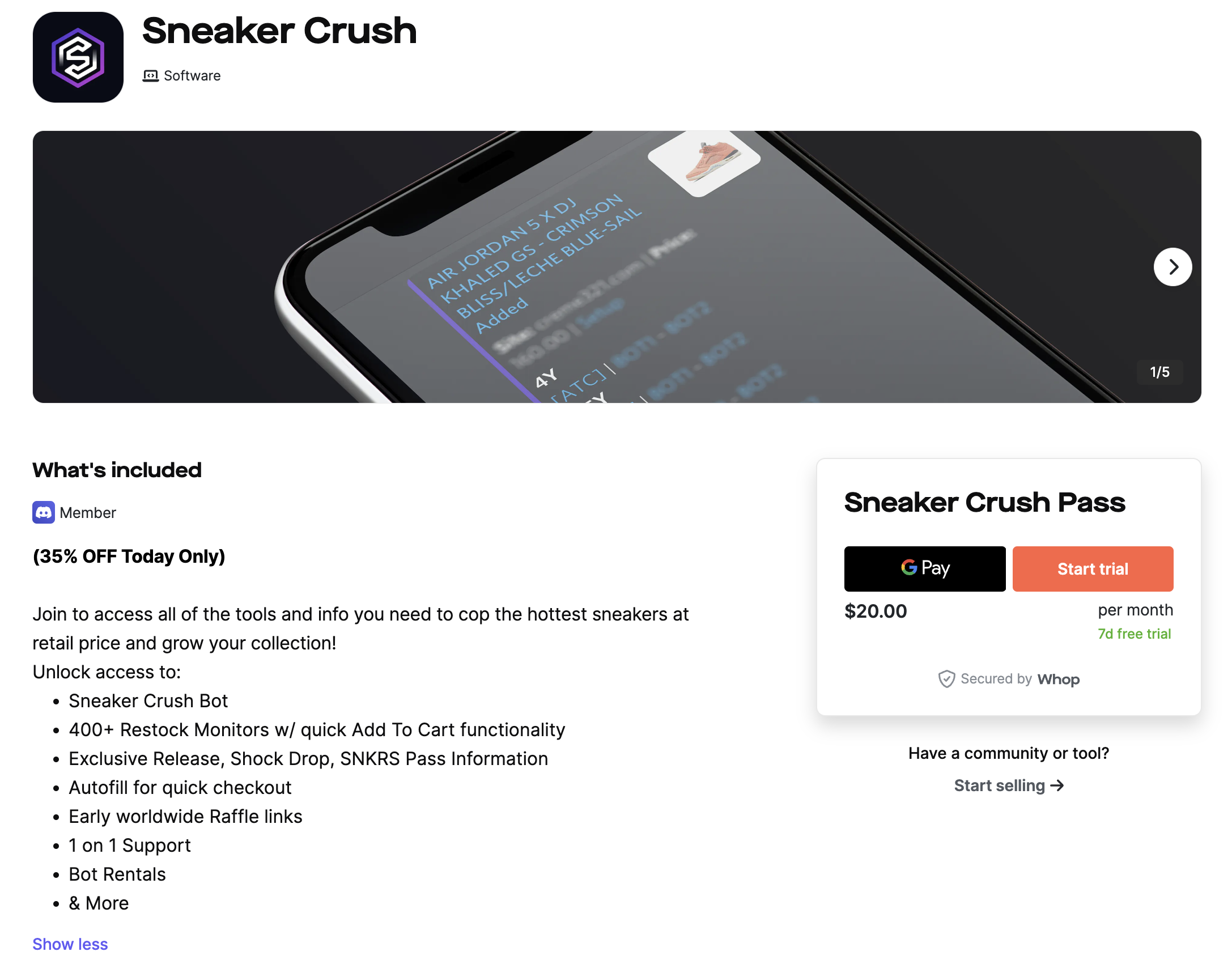 Sneaker Crush Bot