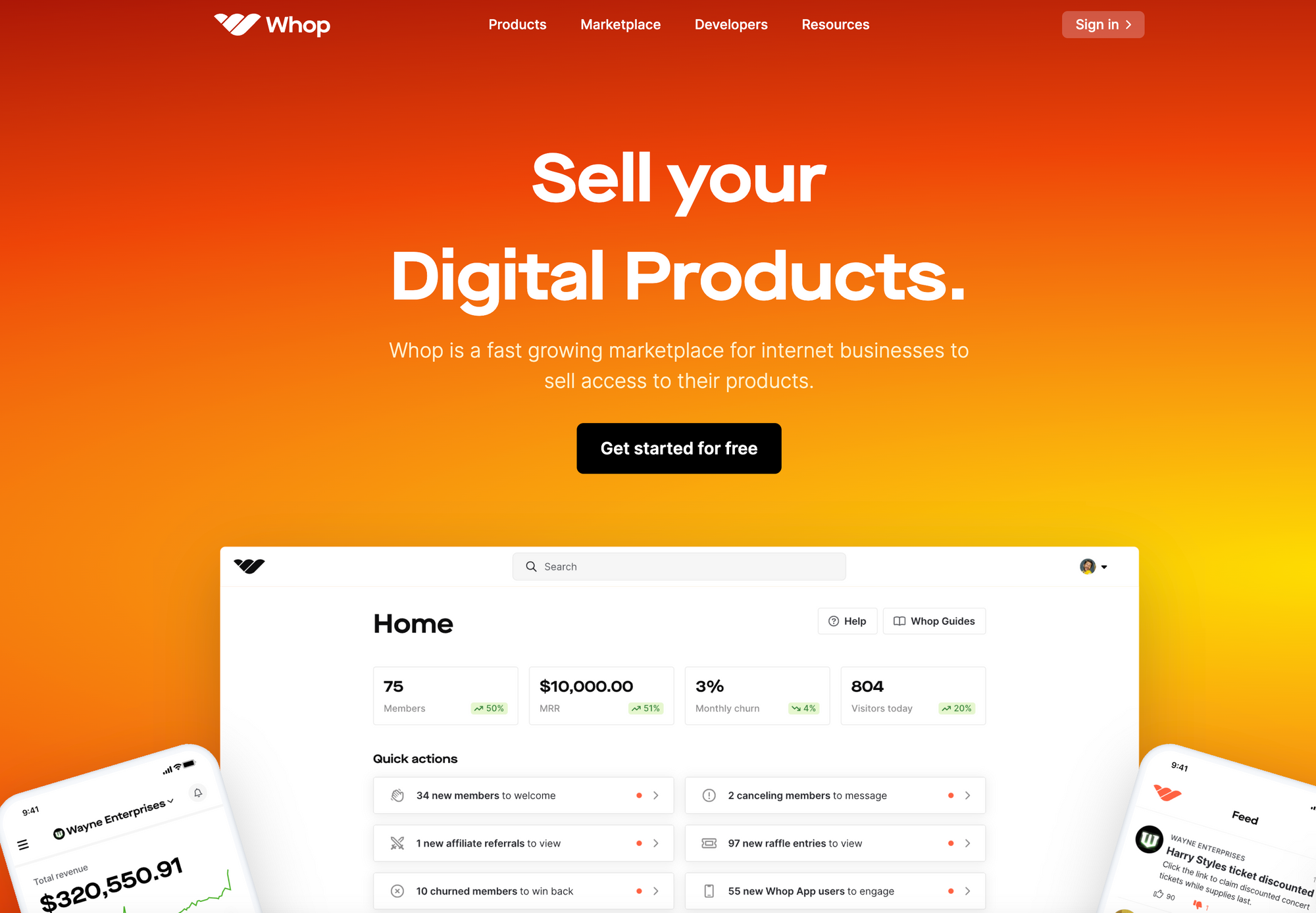 Sell your digital products with Whop
