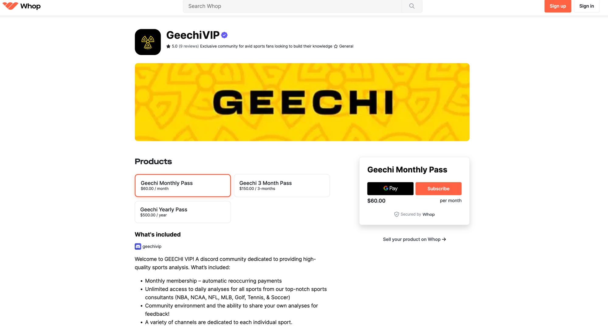 GeechiVIP Graphic