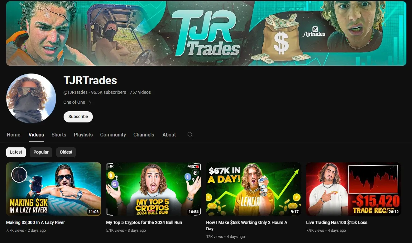 TJRTrades Youtube