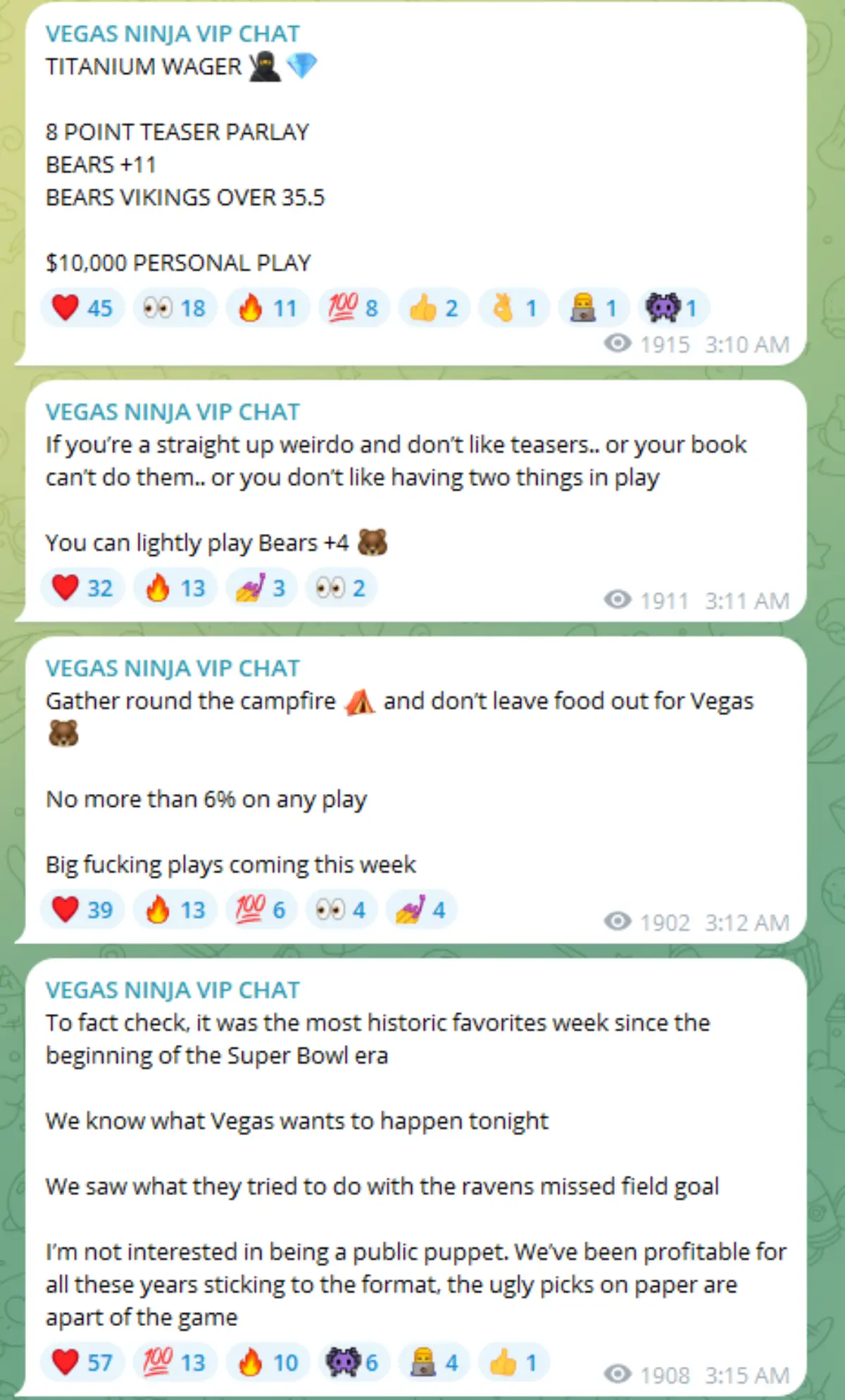 Vegas Ninja VIP Telegram chat