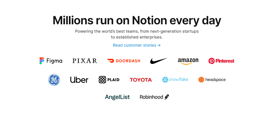 Notion social proof