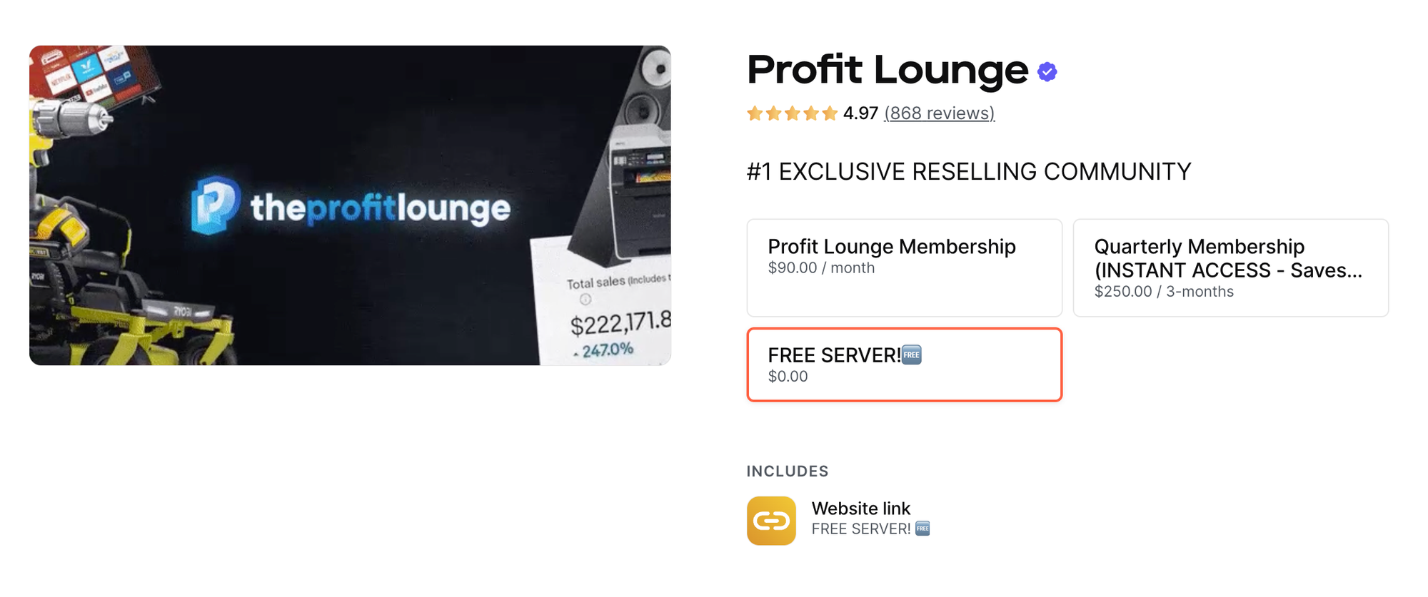 profit lounge community