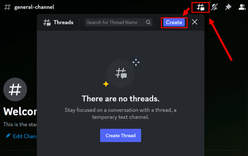 creating threads in discord