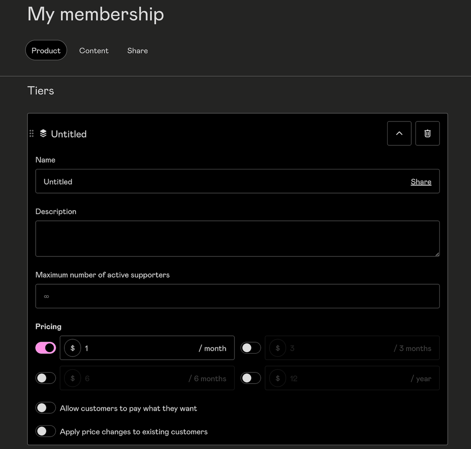 Gumroad membership tiers
