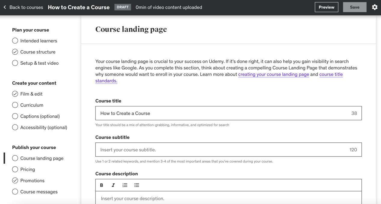 A screenshot of a course