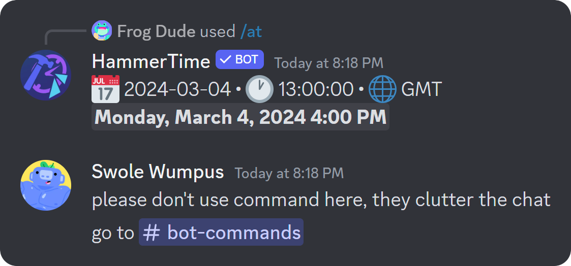 bot commands