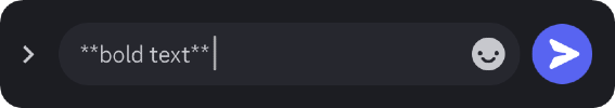 An example of bold formatting in the mobile version of Discord