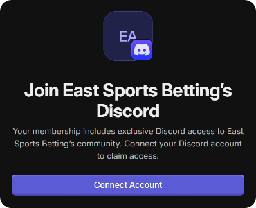 The modal to connect a Discord account to Whop to be able to use the Discord app on the Hub
