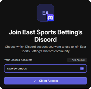 The claim access step of the Discord app on the Whop Hub