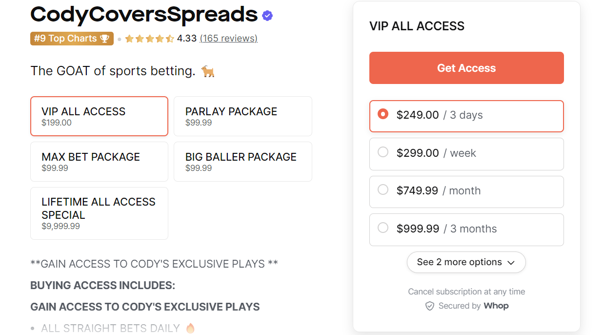 codycoversspreads packages