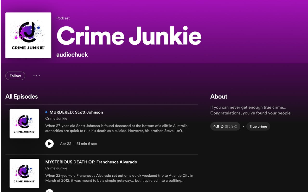 crime junky podcast