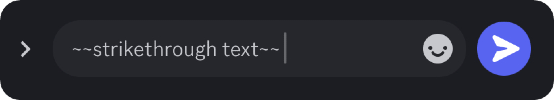 An example of strikethrough formatting in the mobile version of Discord