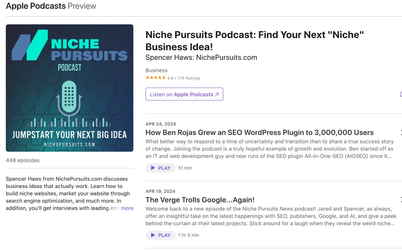 niche pursuits podcast