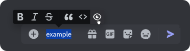 The formatting popup in Discord with spoiler option highlighted