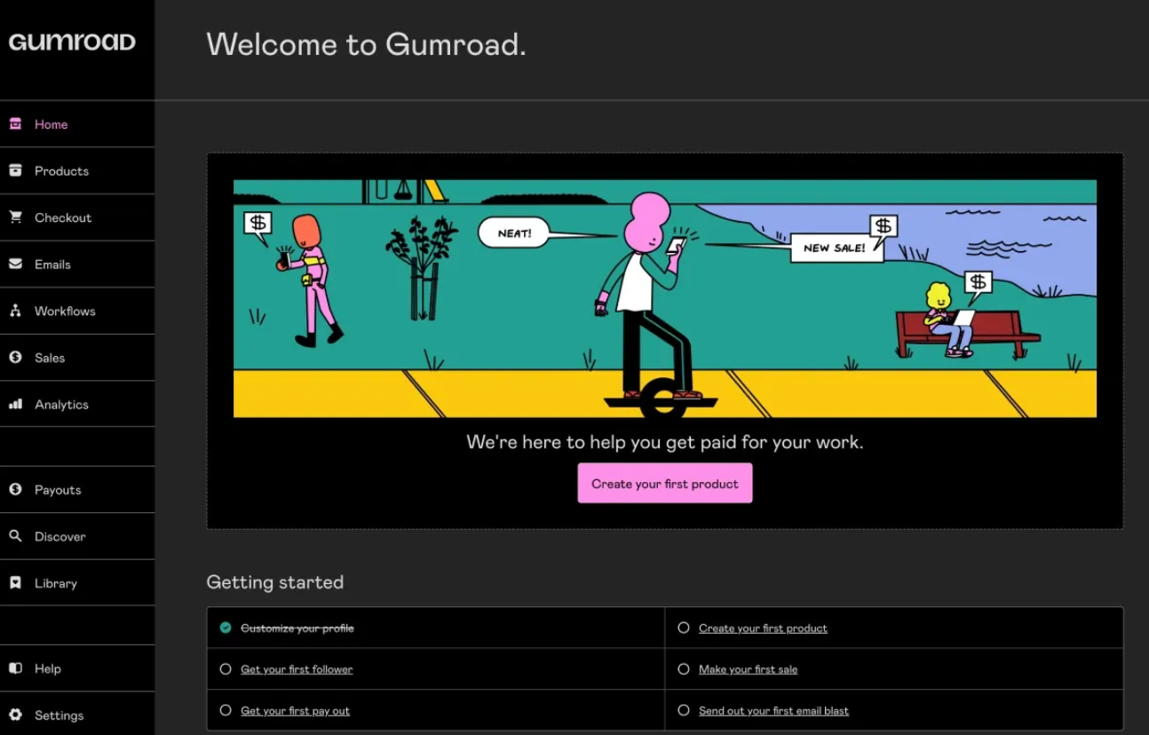 welcome to gumroad