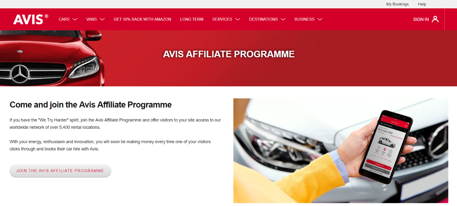 Avis affiliate program