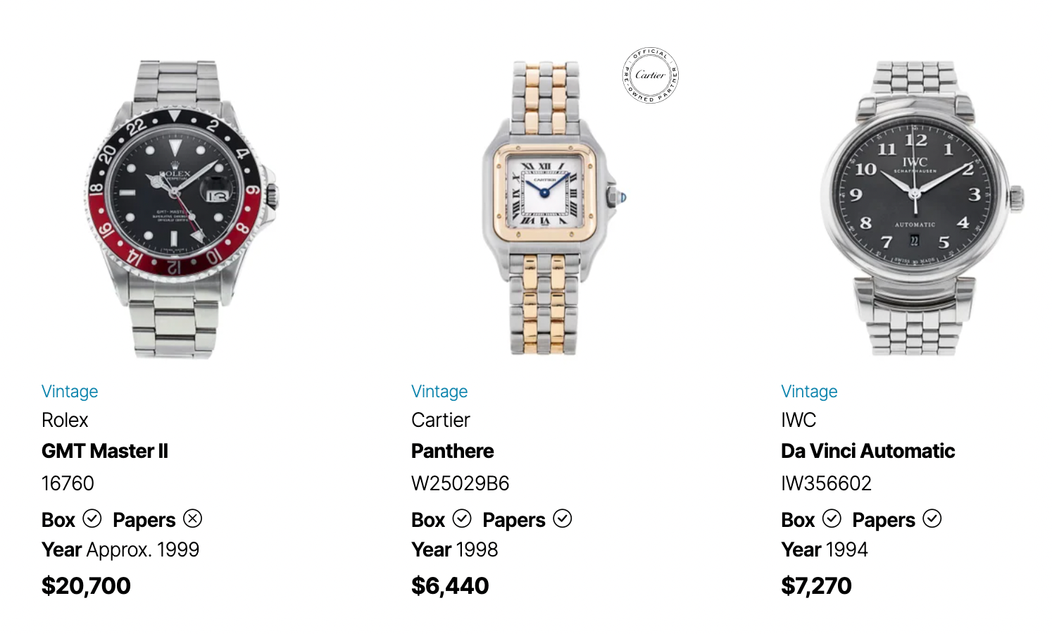 watches to resell