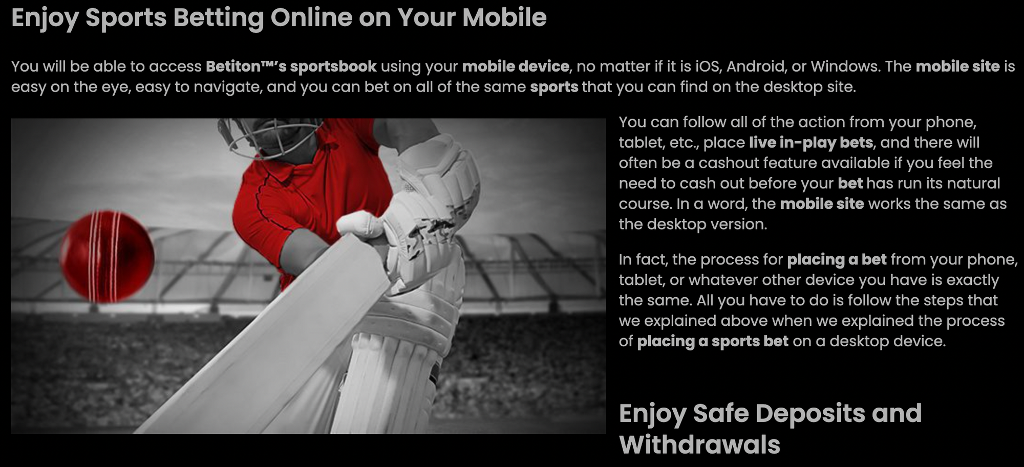 mobile betting