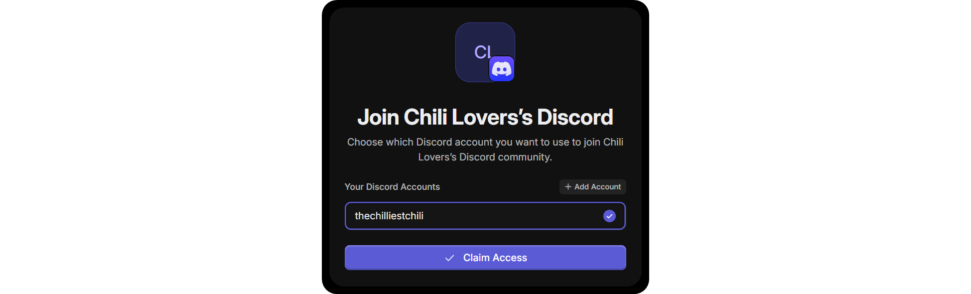 The Preview as user section of the Discord app on a whop