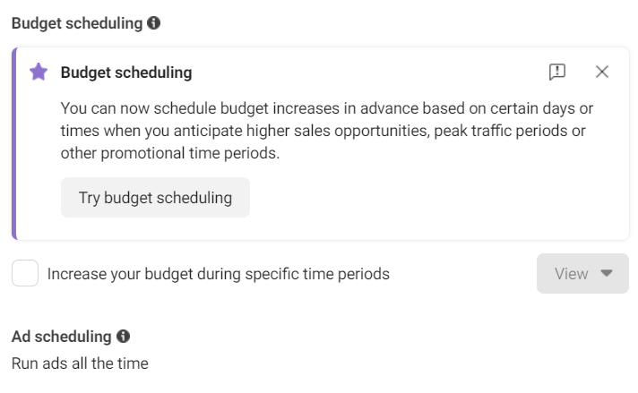 budget scheduling