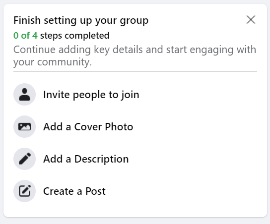 create your group fb