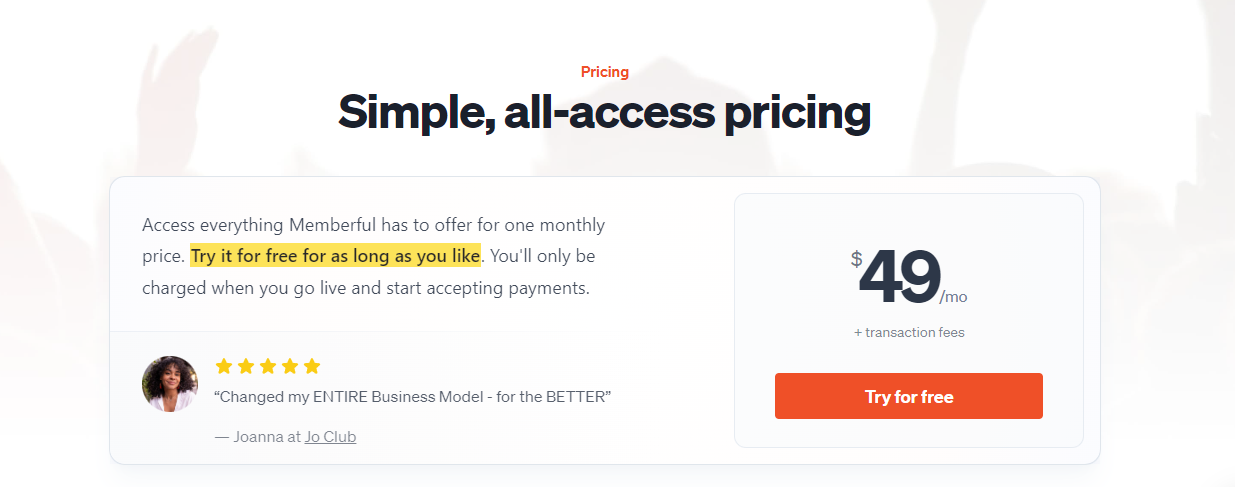 memberful pricing