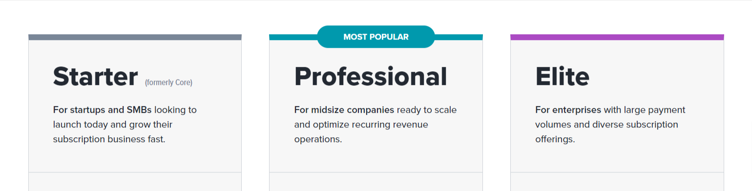 recurly pricing features