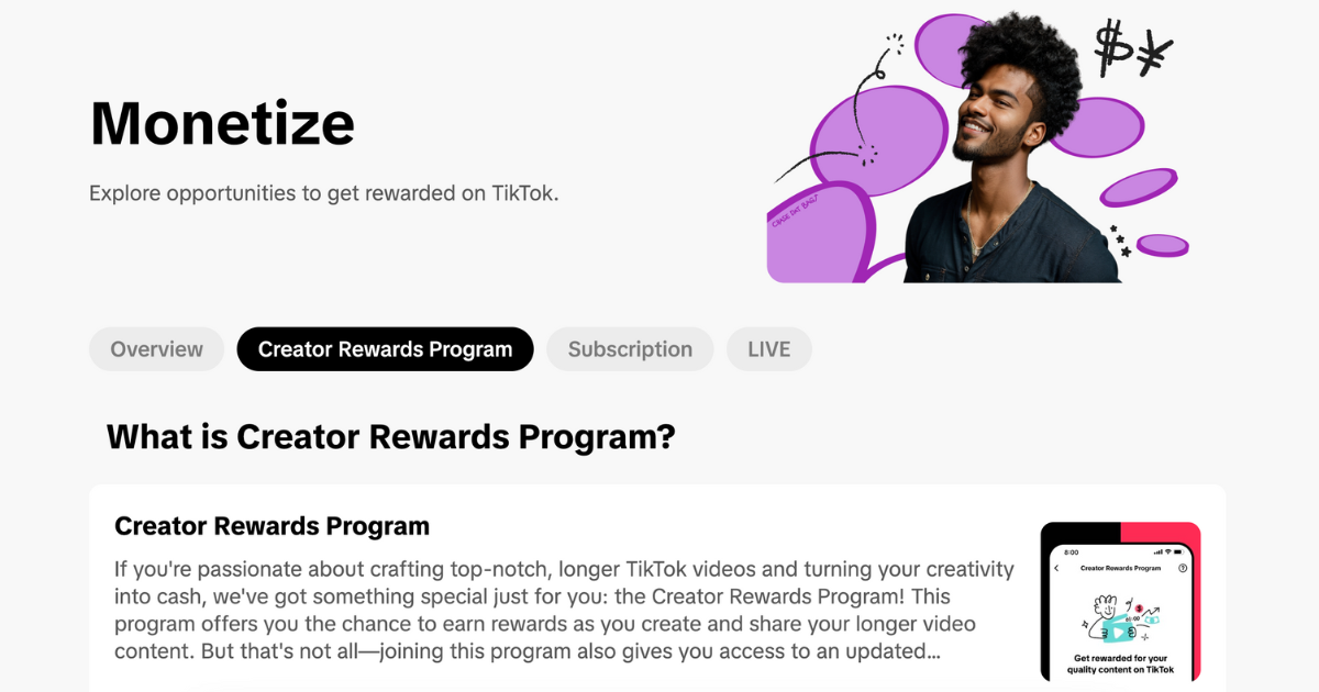 TikTok Creator Rewards Program