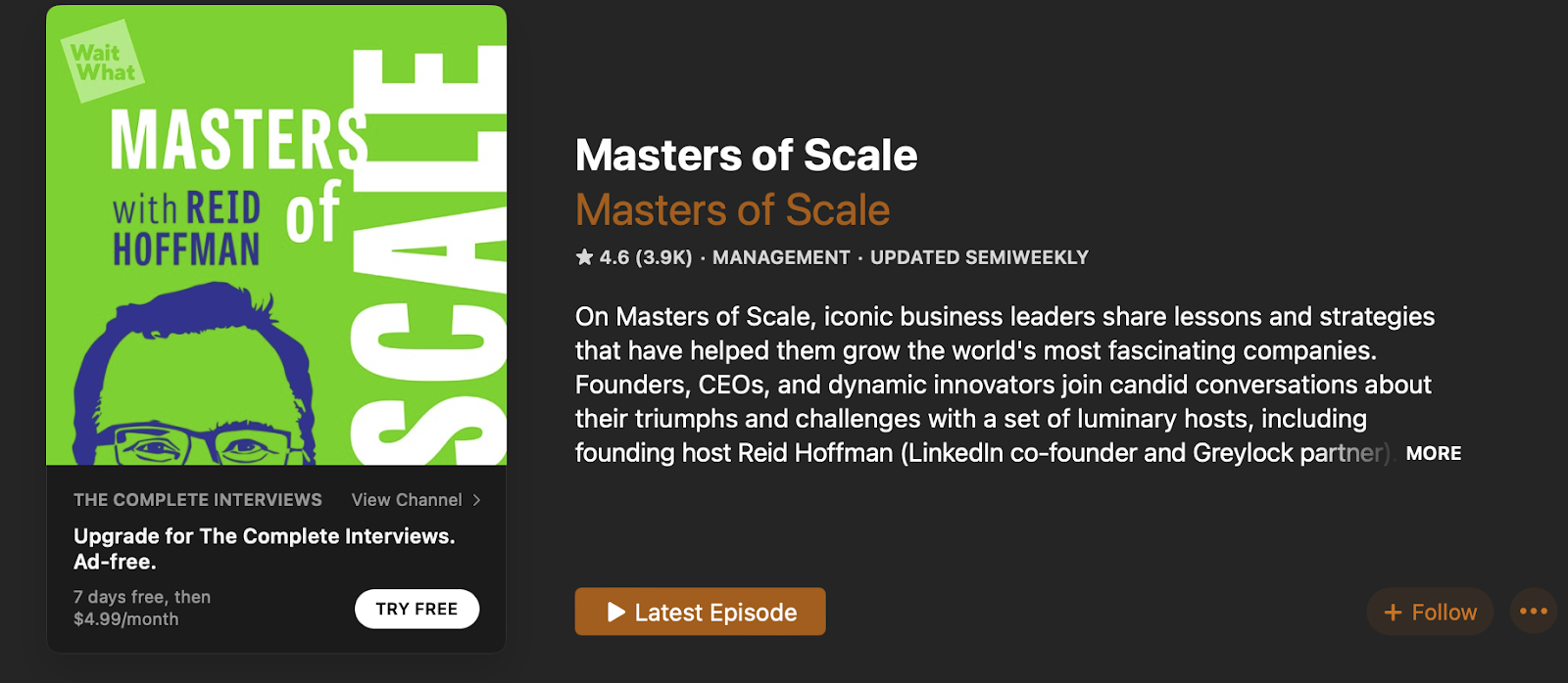 masters of scale