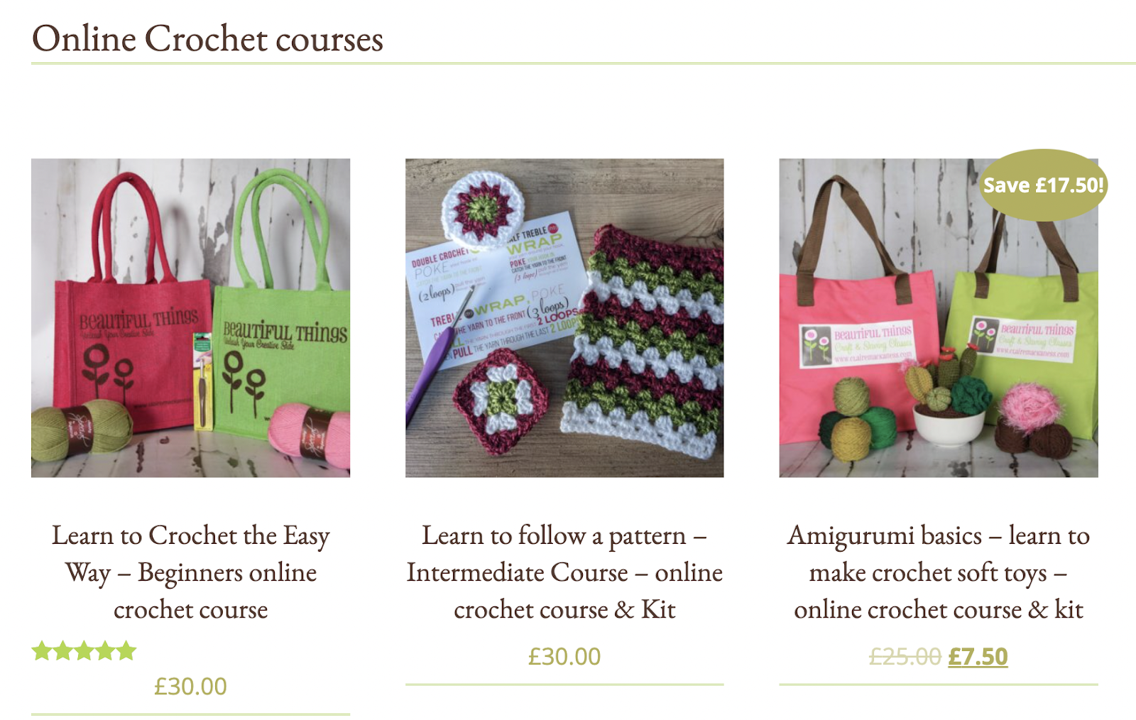 online crochet courses