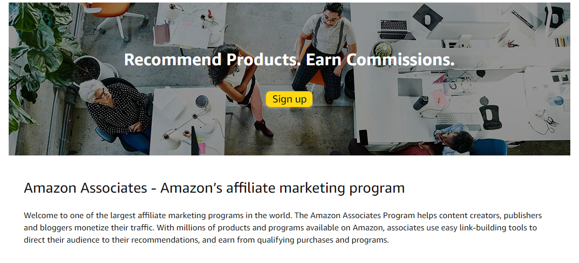 Amazon affiliate program