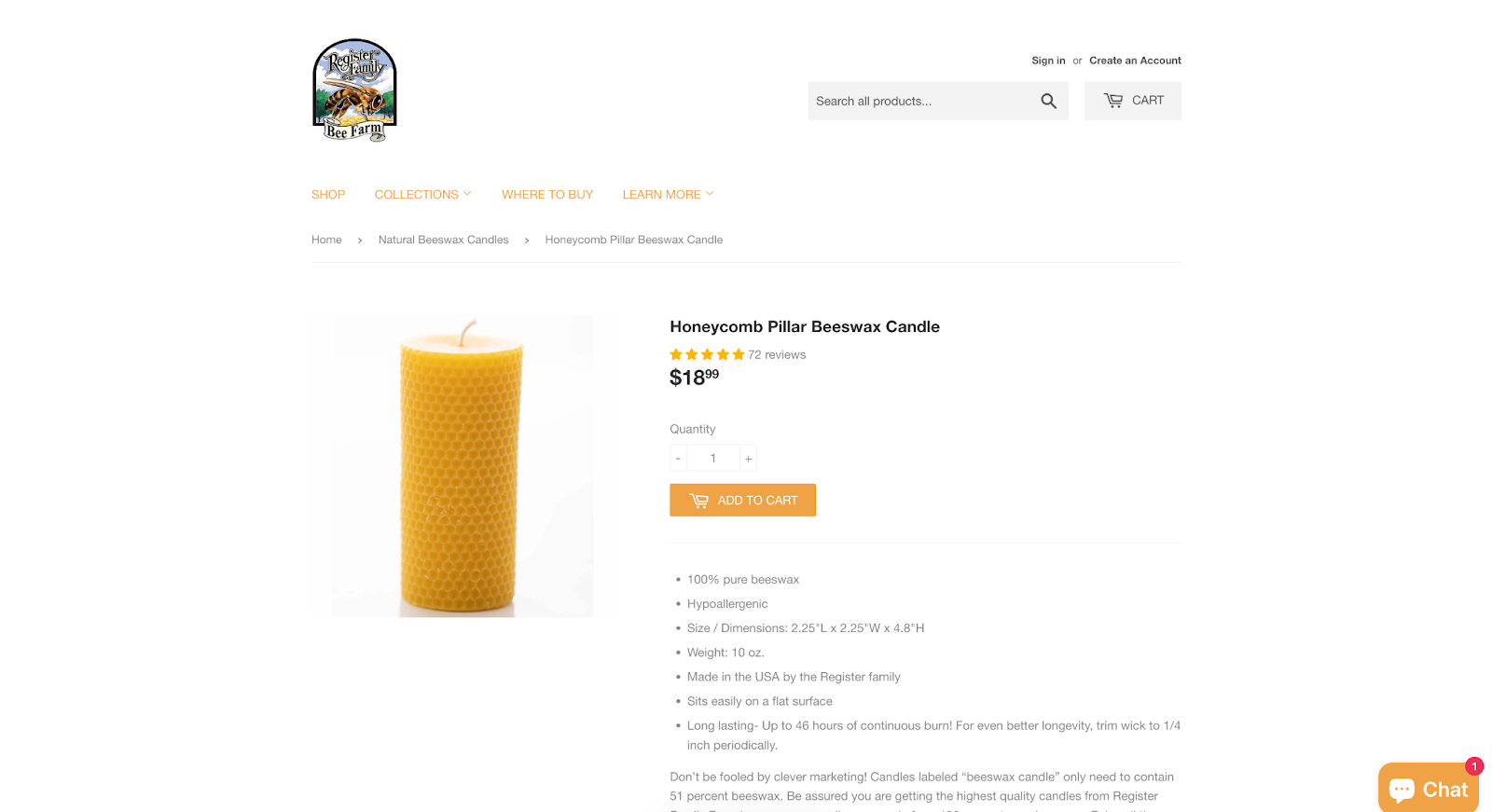 Beeswax candles