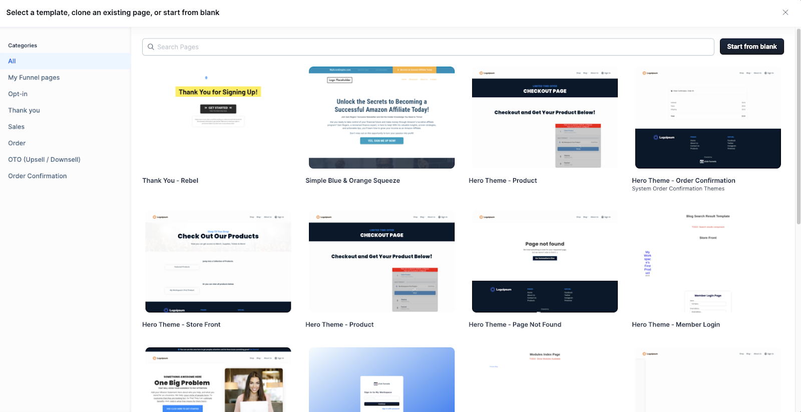 ClickFunnels templates