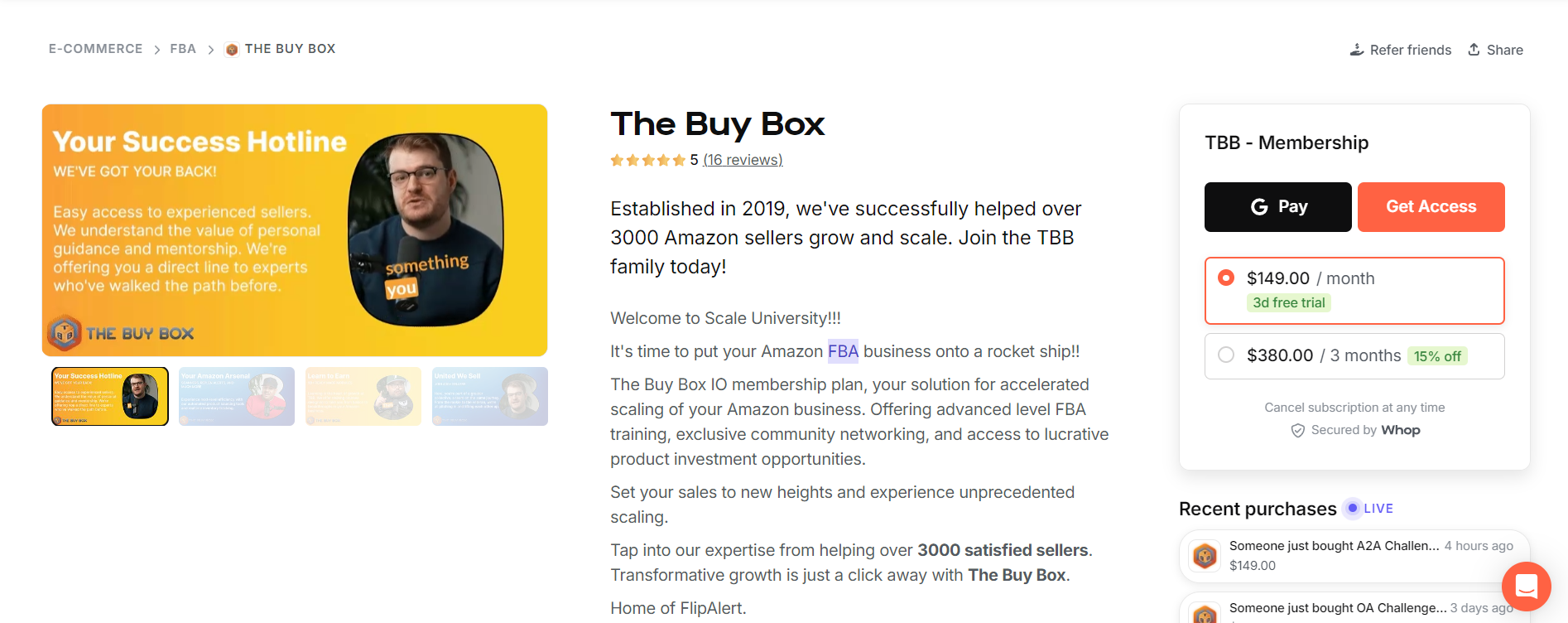 Buy Box whop