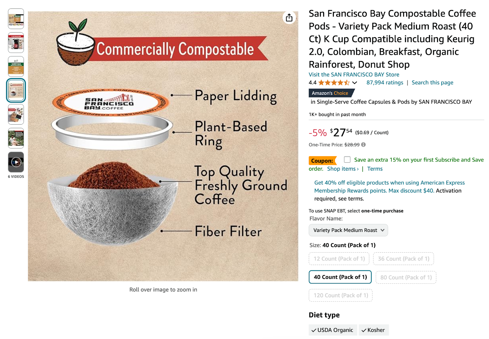 Compostable coffee pods