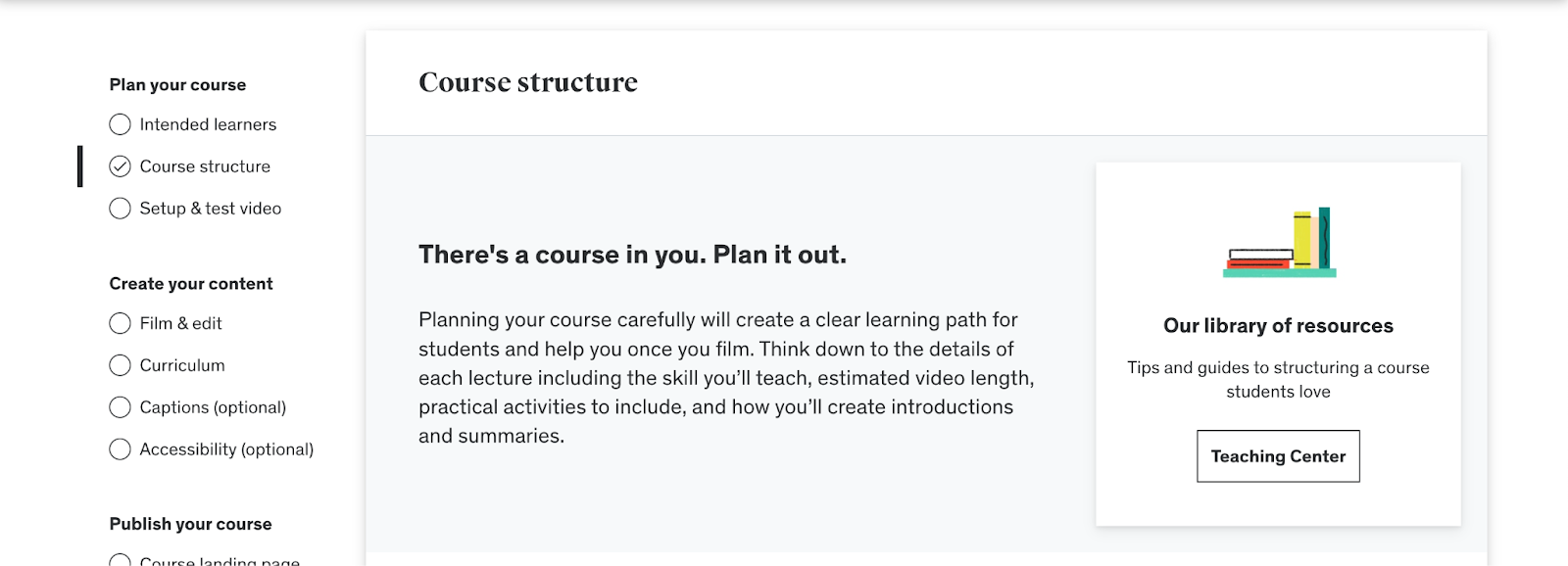 Course structure