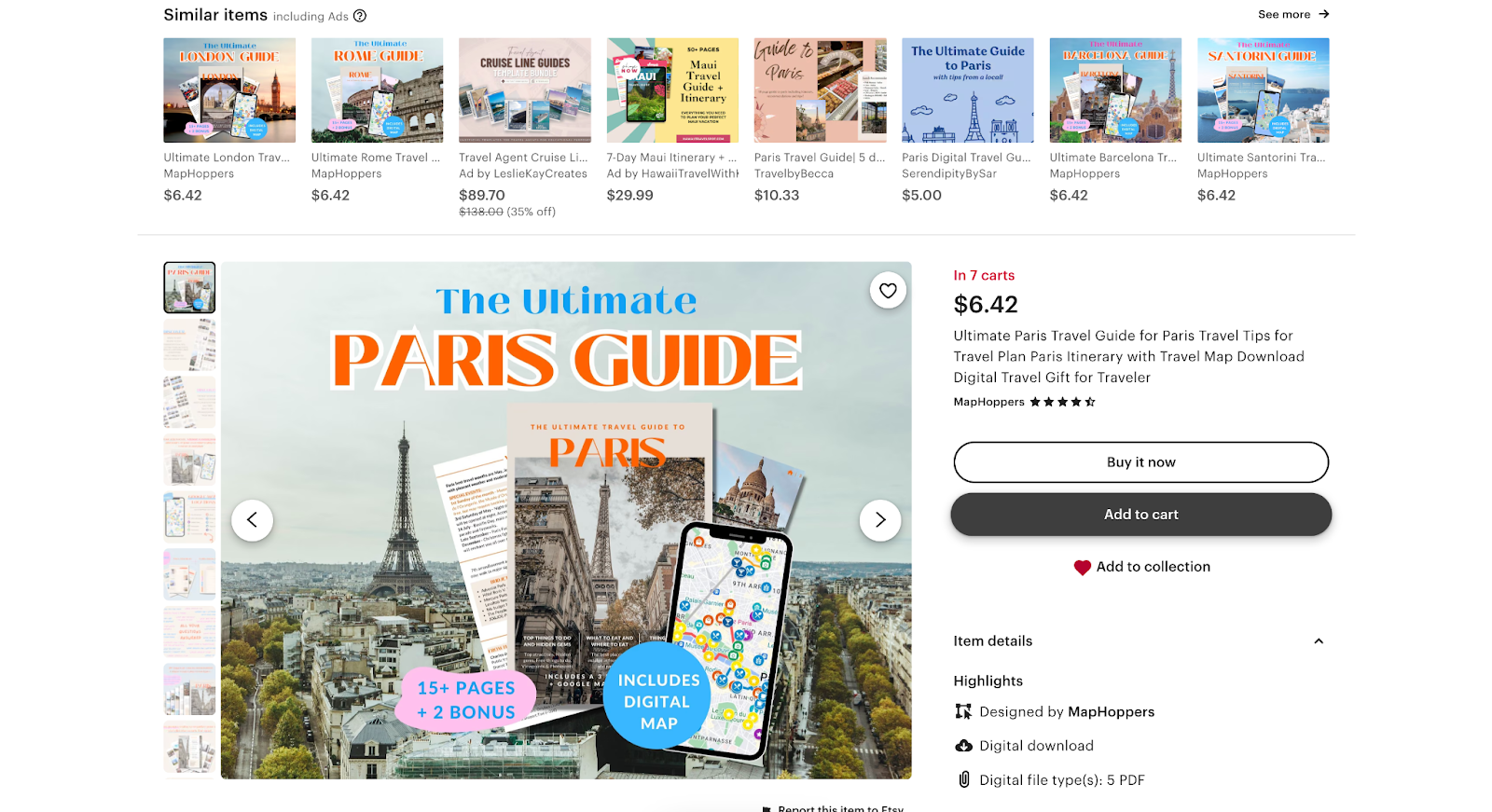 Digital Paris travel guide