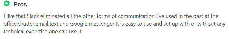 A positive Slack review