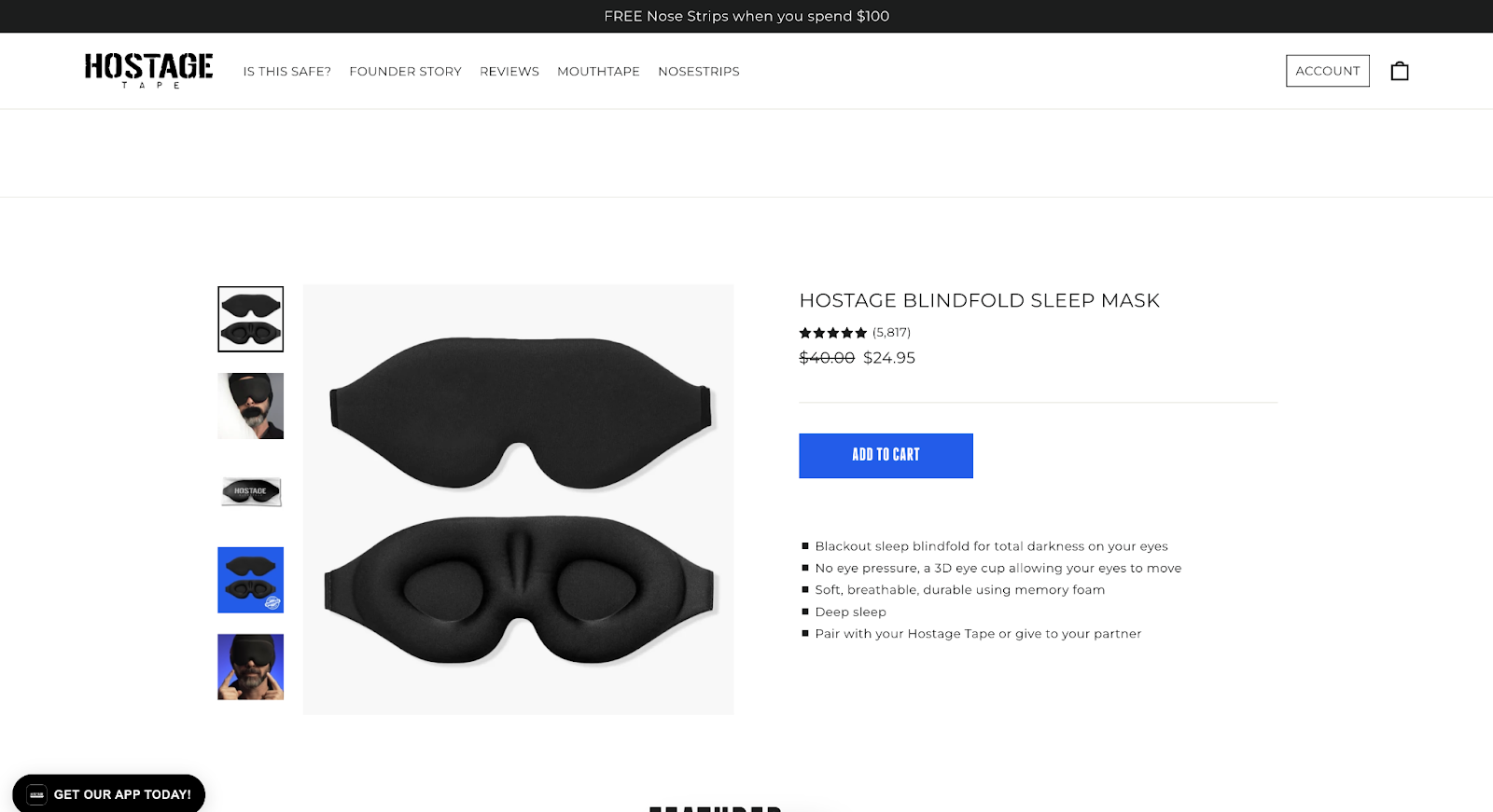 Hostage sleep mask