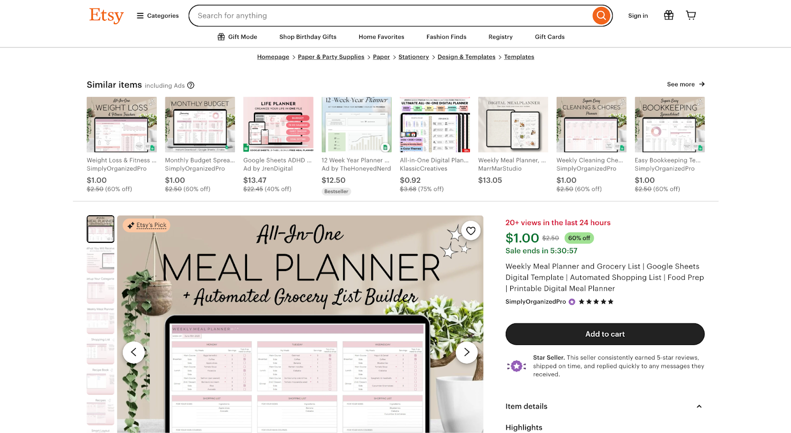 Meal planners