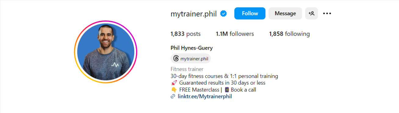 My Trainer Phil Instagram